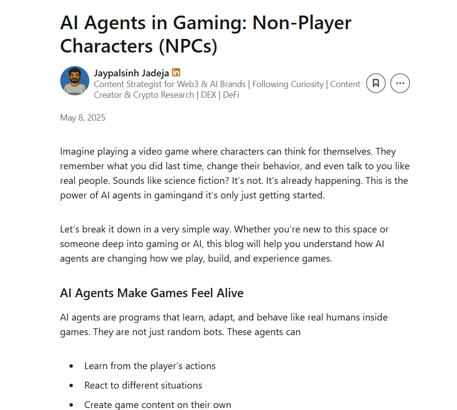 How AI Agents Are Revolutionizing Gaming Industry