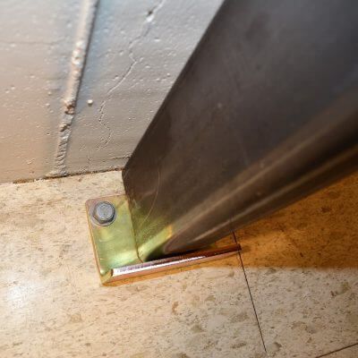 Gorilla Wall Brace perpendicular floor bracket — no concrete removal needed
