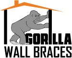 Gorilla Wall Braces logo - an illustrated gorilla pushing against a basement wall
