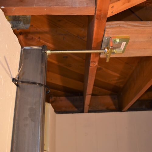 Parallel Gorilla Wall Brace close-up installation