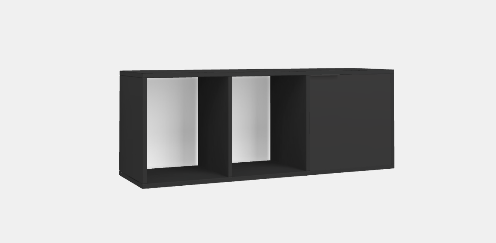 Shoe rack in Black with Drawers