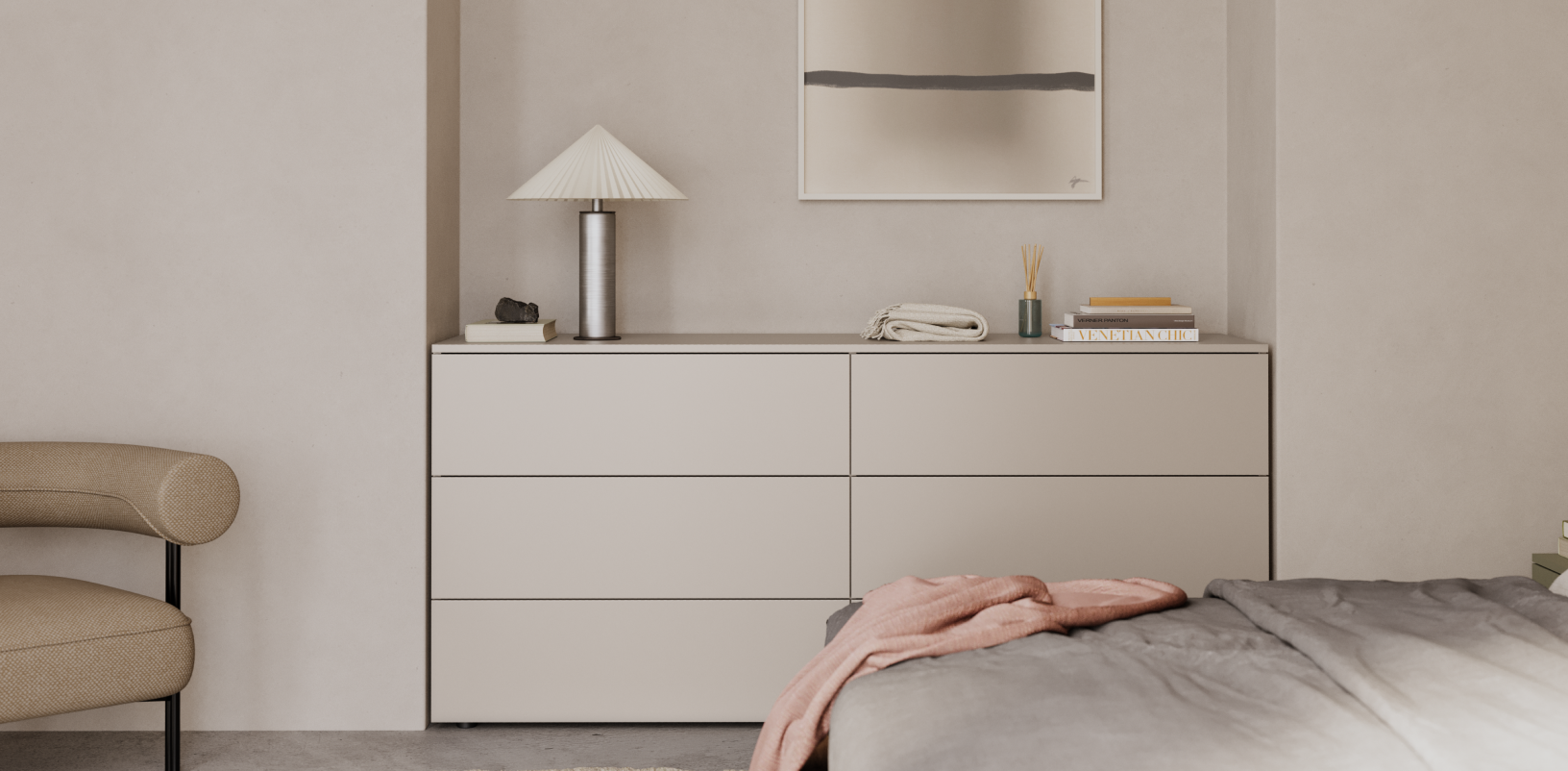 Chest of Drawers in Beige