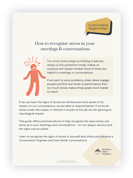 Recognise stress in your meetings