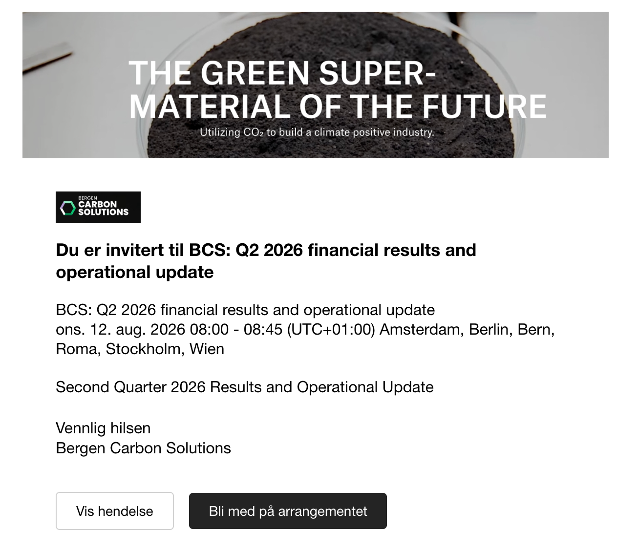 BCS: Invitation to presentation of BCS' operational update including financial results for Q2 2026