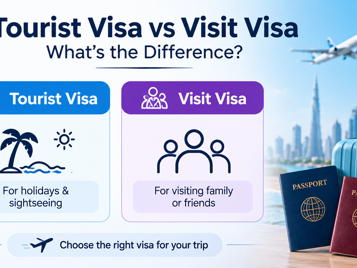Difference Between Tourist Visa and Visit Visa