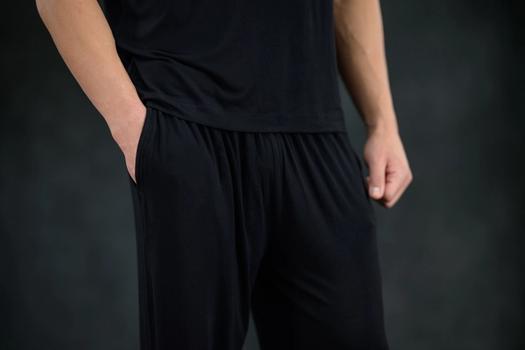 Men's Sleep Pant detail in onyx