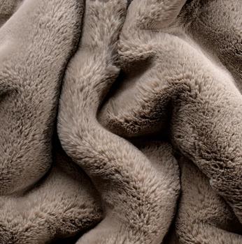 Truffle Faux Fur Blanket detail