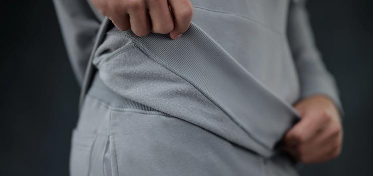 Modal fleece detail in smoke