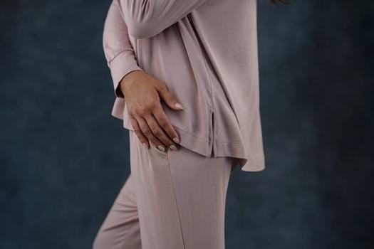 Women's Sleep Shirt detail in peony
