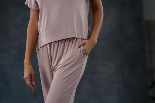 Women's Sleep Pant detail in peony