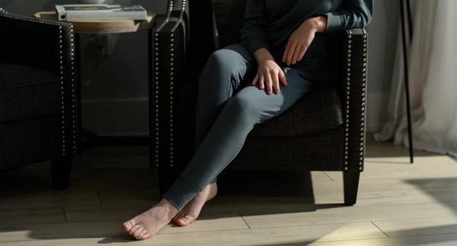 Women wearing the luxuriously soft Essential Jogger in spruce