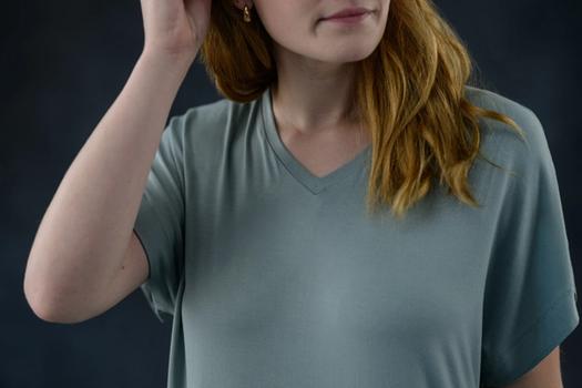 Women's Sleep Dress detail in mist