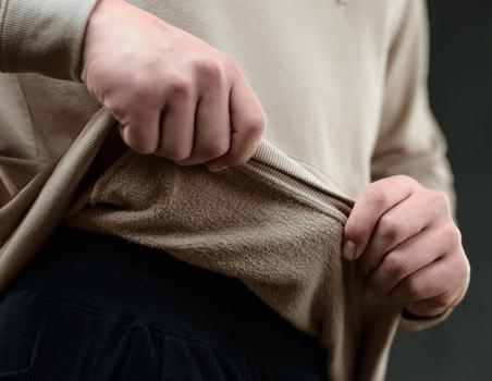 Modal fleece detail in bone