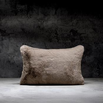 Truffle Faux Fur Pillow 13 x 21