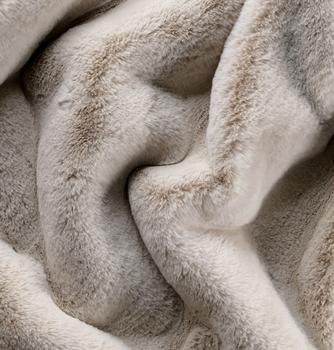 Almond Faux Fur Blanket detail