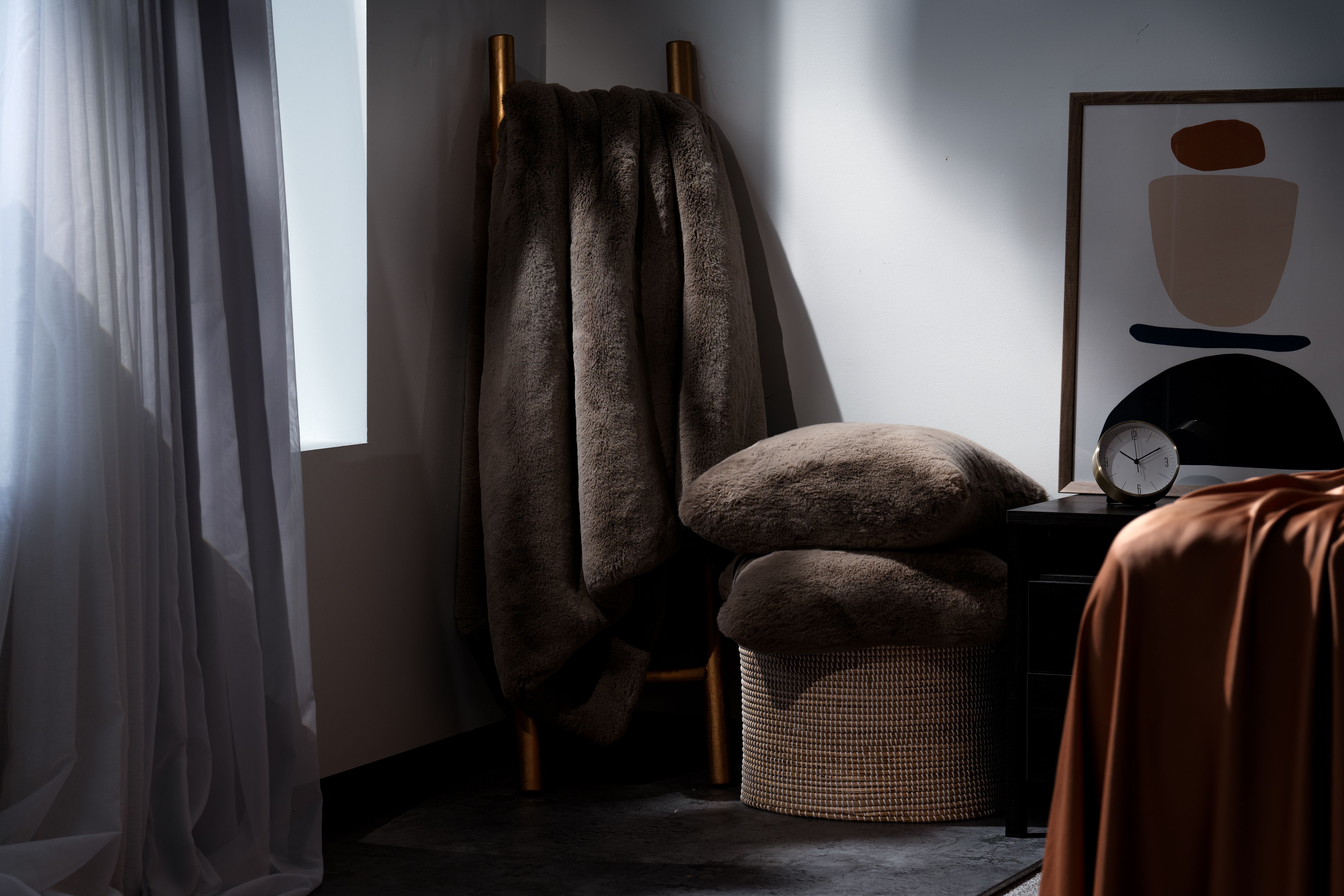 Faux Fur Collection in truffle
