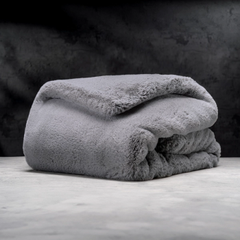 Fog Faux Fur Blanket