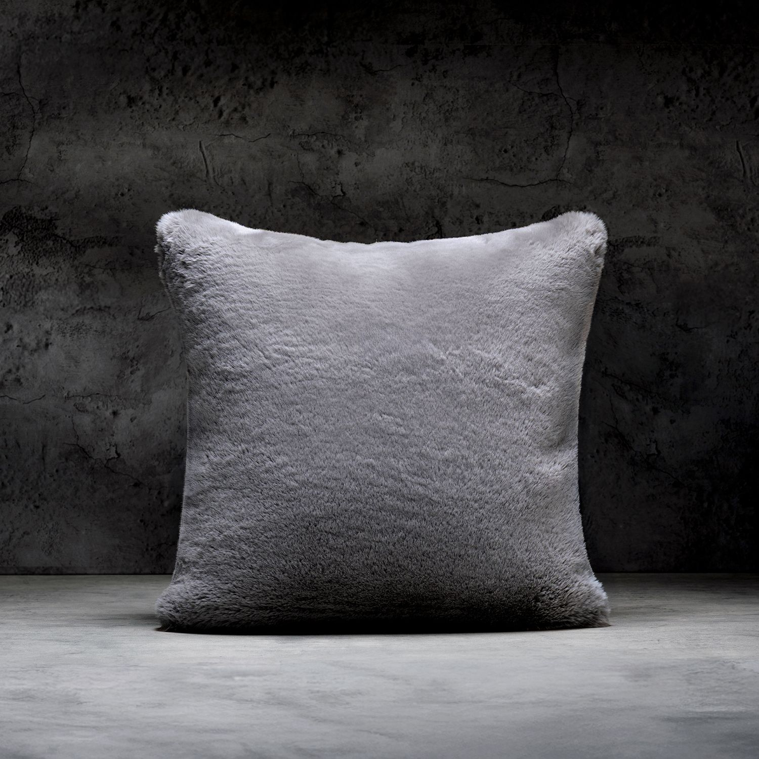 Fog Faux Fur Pillow 20 x 20