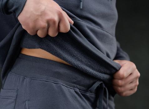 Modal fleece detail in storm