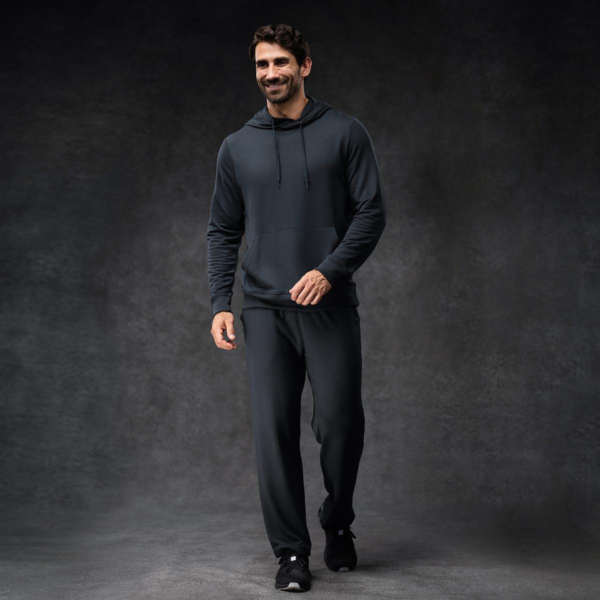 Charcoal Men's Essential Hoodie + Relaxed Pant Set