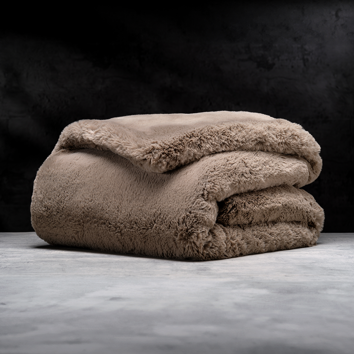 Truffle Faux Fur Blanket