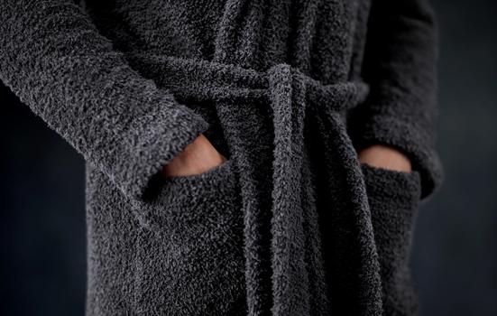 Charcoal Ultra Plush Robe detail