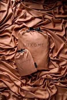 Luxury Sheet Set and Pillowcase Set packaging in Terracotta