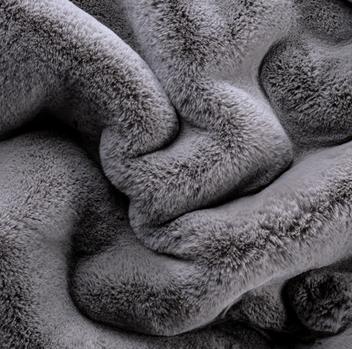 Fog Faux Fur Blanket detail
