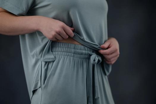 Women's Sleep Pant detail in mist