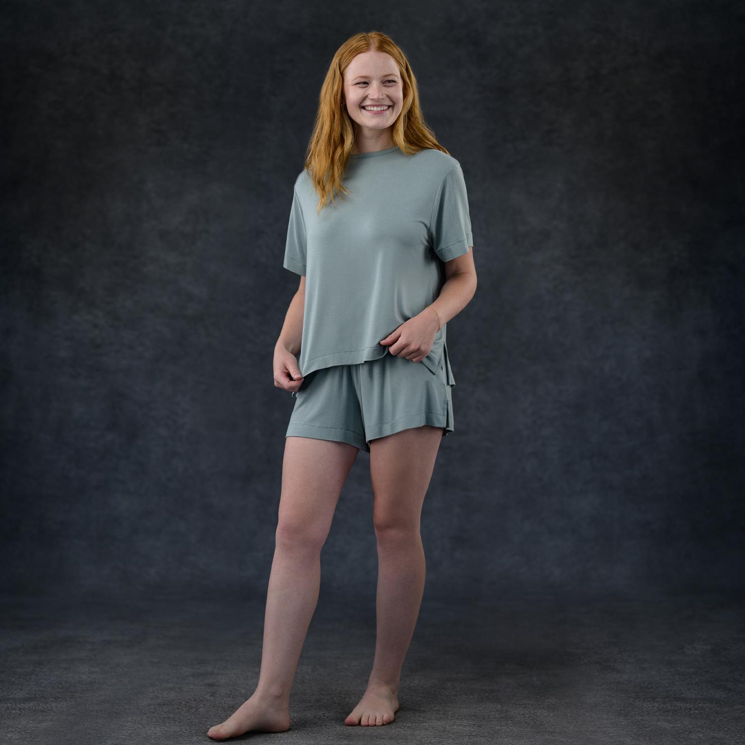 Mist Women’s Sleep Short + Tee