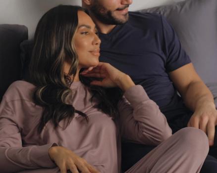 Couple wearing super cozy Modal Sleepwear