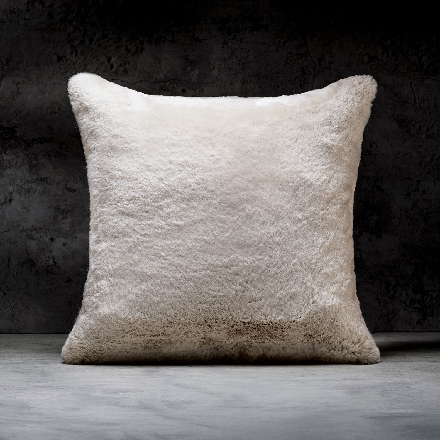 Almond Faux Fur Pillow 24 x 24