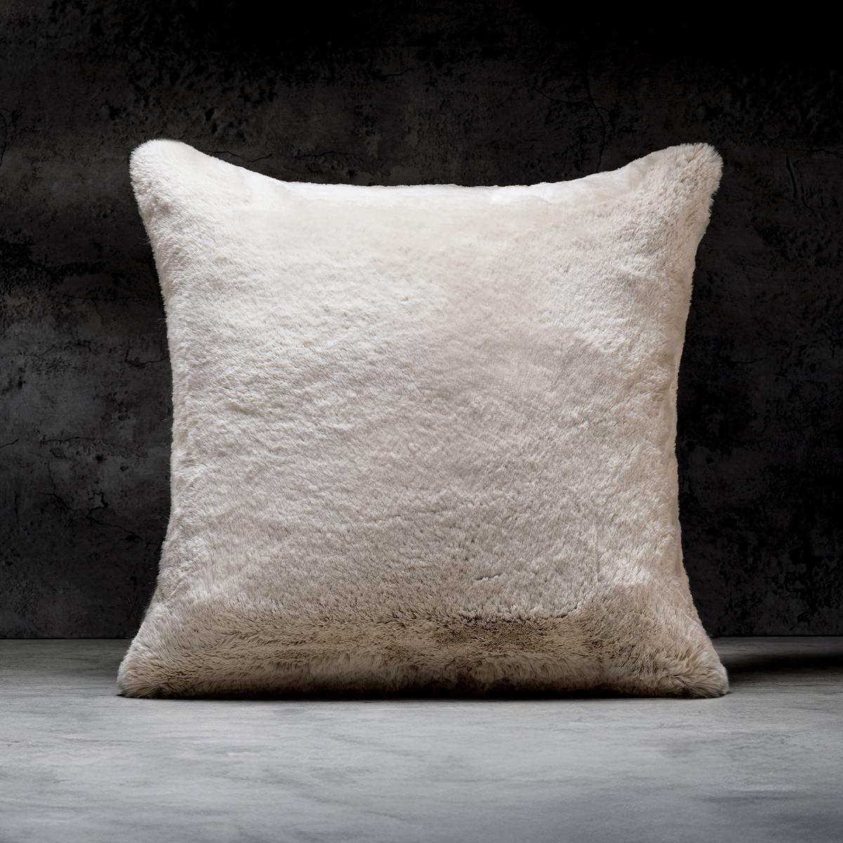 Almond Faux Fur Pillow 24 x 24