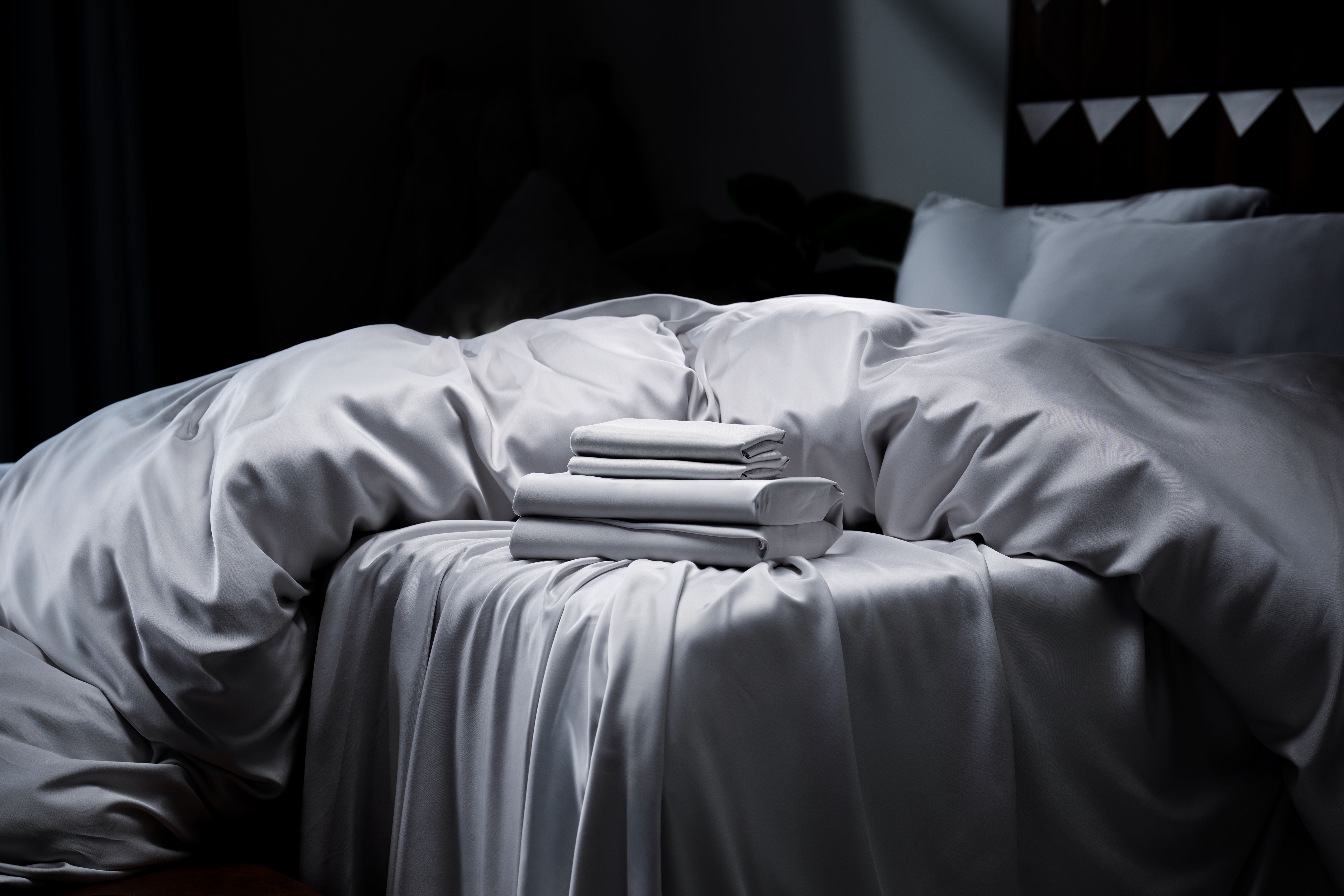 Stone bamboo bedding featuring the Ultimate Bundle