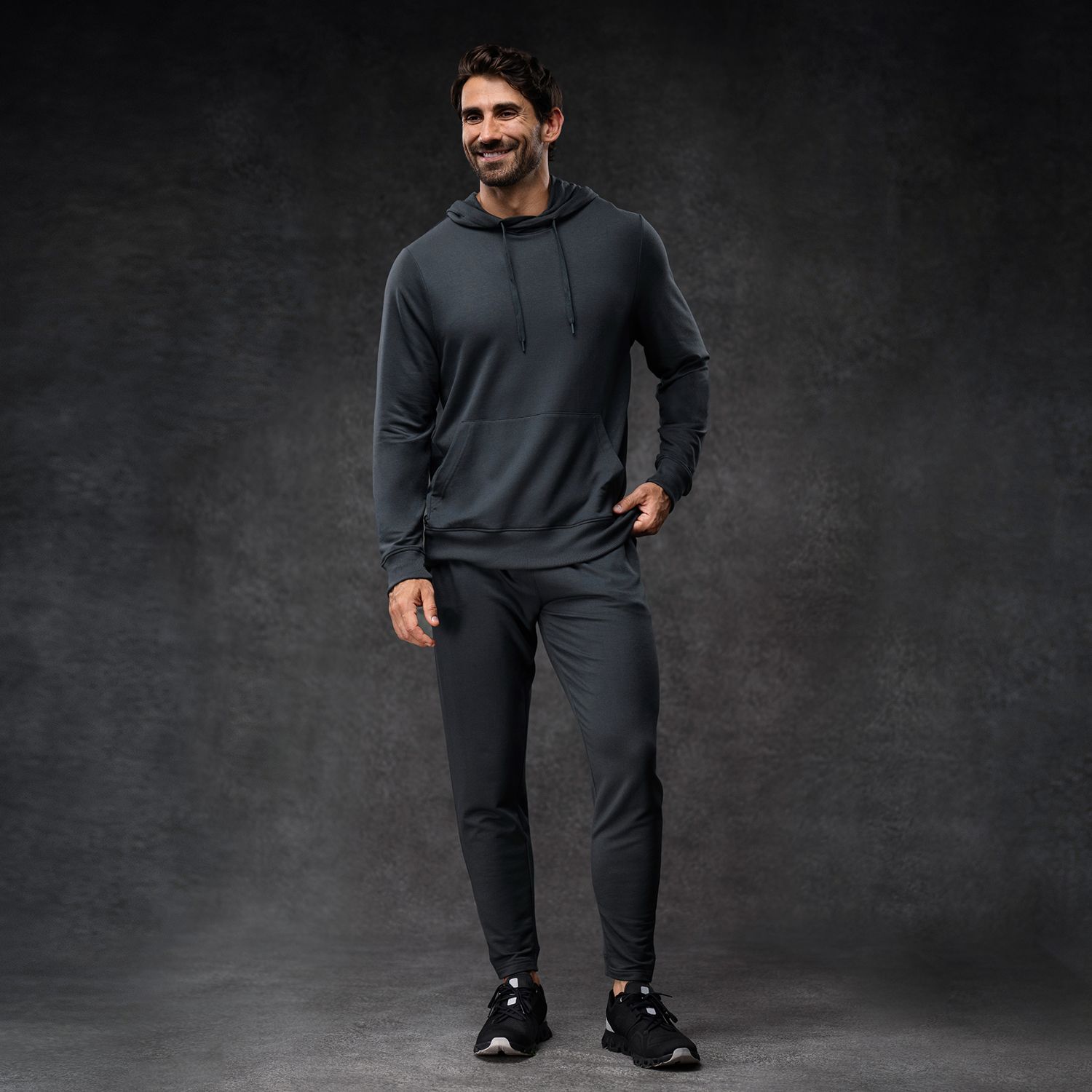 Charcoal Men's Essential Hoodie + Jogger Set