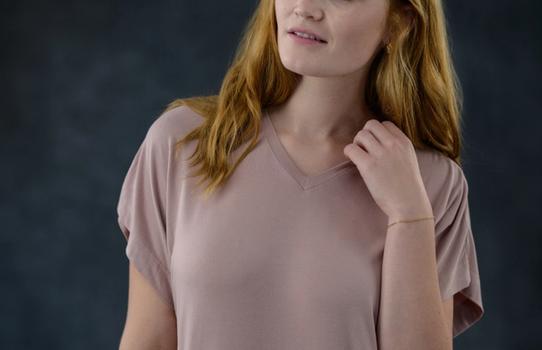Women's Sleep Dress detail in peony