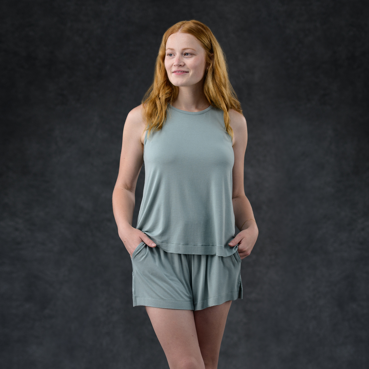 Mist Women's Sleep Short + Tank