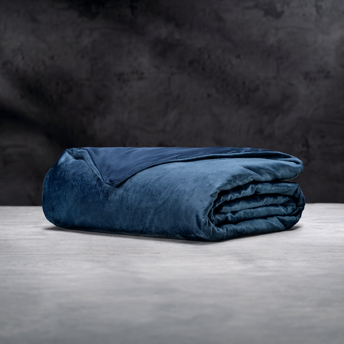 Navy Blanket + Cover Weighted Blanket