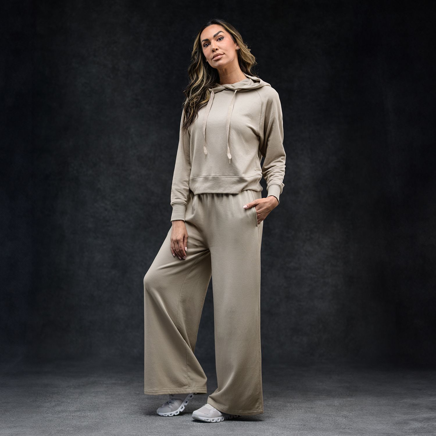 Bone Women's Essential Hoodie + Wide-leg pant Set