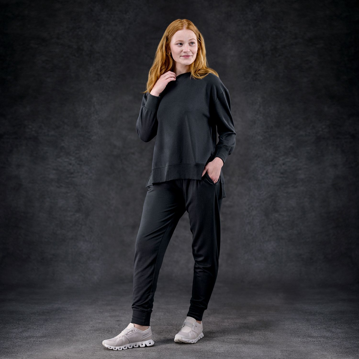 Charcoal Women's Essential Tunic + Jogger Set