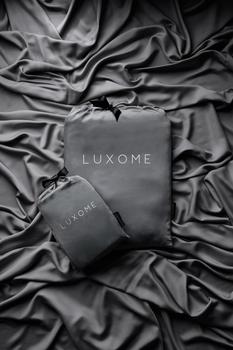 Luxury Sheet Set and Pillowcase Set packaging in Charcoal
