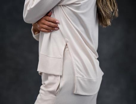 Womens essential collection tunic detail in almond