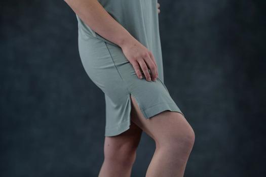 Women's Sleep Dress detail in mist