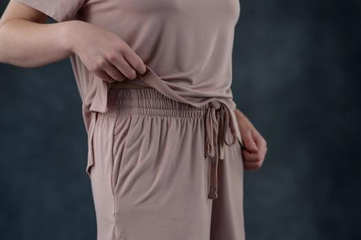 Women's Sleep Pant detail in peony