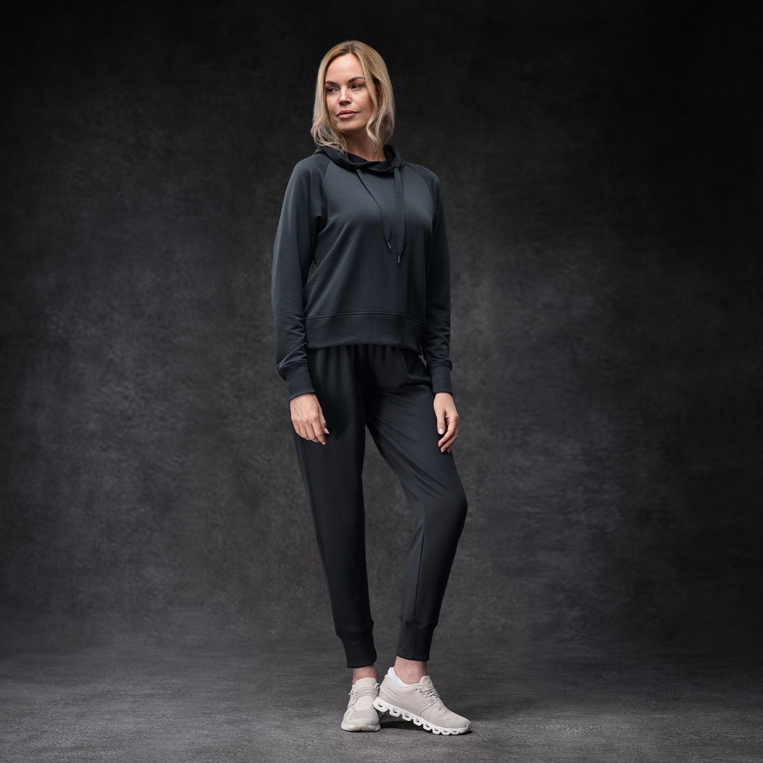 Charcoal Women's Essential Hoodie + Jogger Set
