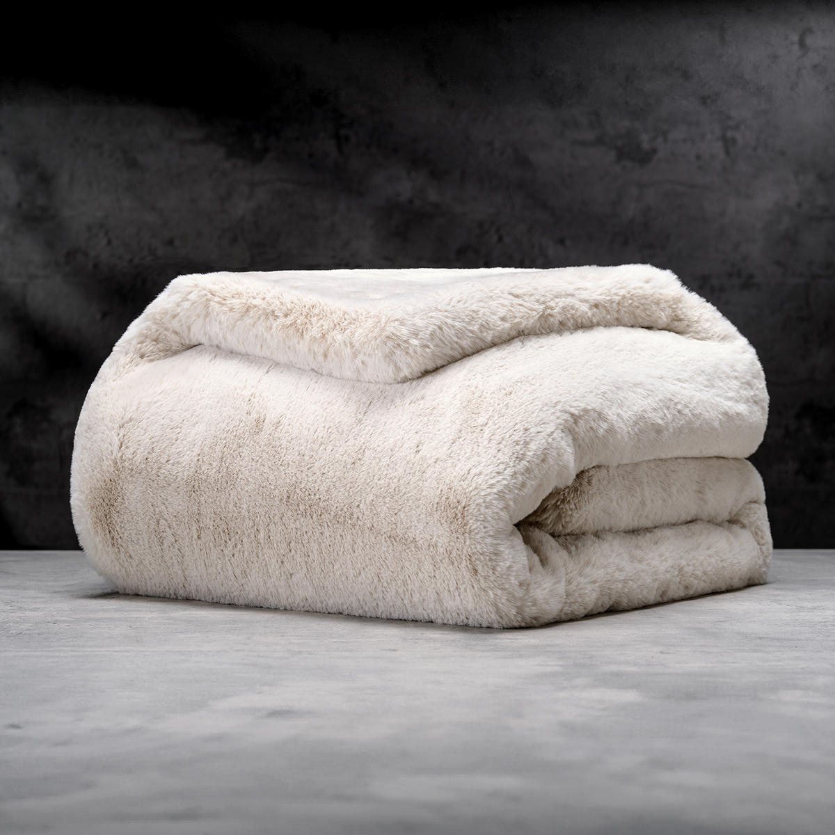 Almond Faux Fur Blanket