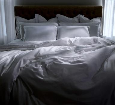 White Duvet Cover on Bed