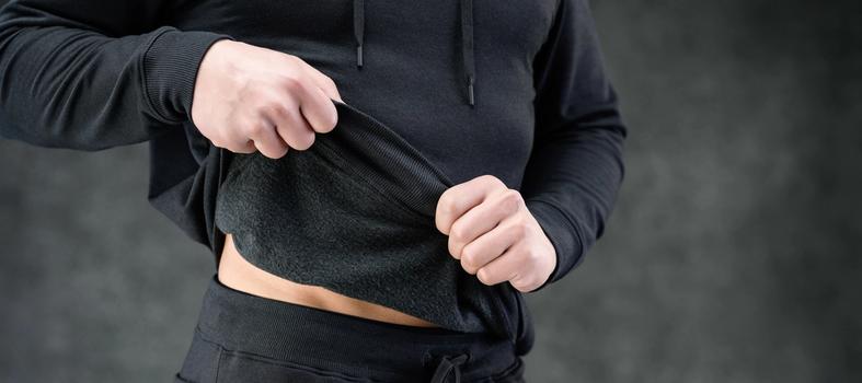 Modal fleece detail in onyx