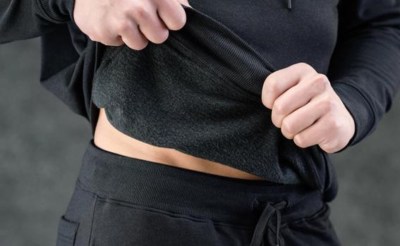 Modal fleece detail in onyx