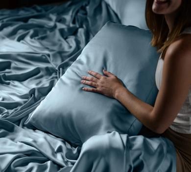 Under the cooling Luxury Bamboo Sheets in surf